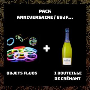 pack ++ </br> evjf/g/anniversaire </br> 1 bouteille de champagne + objet fluorescent